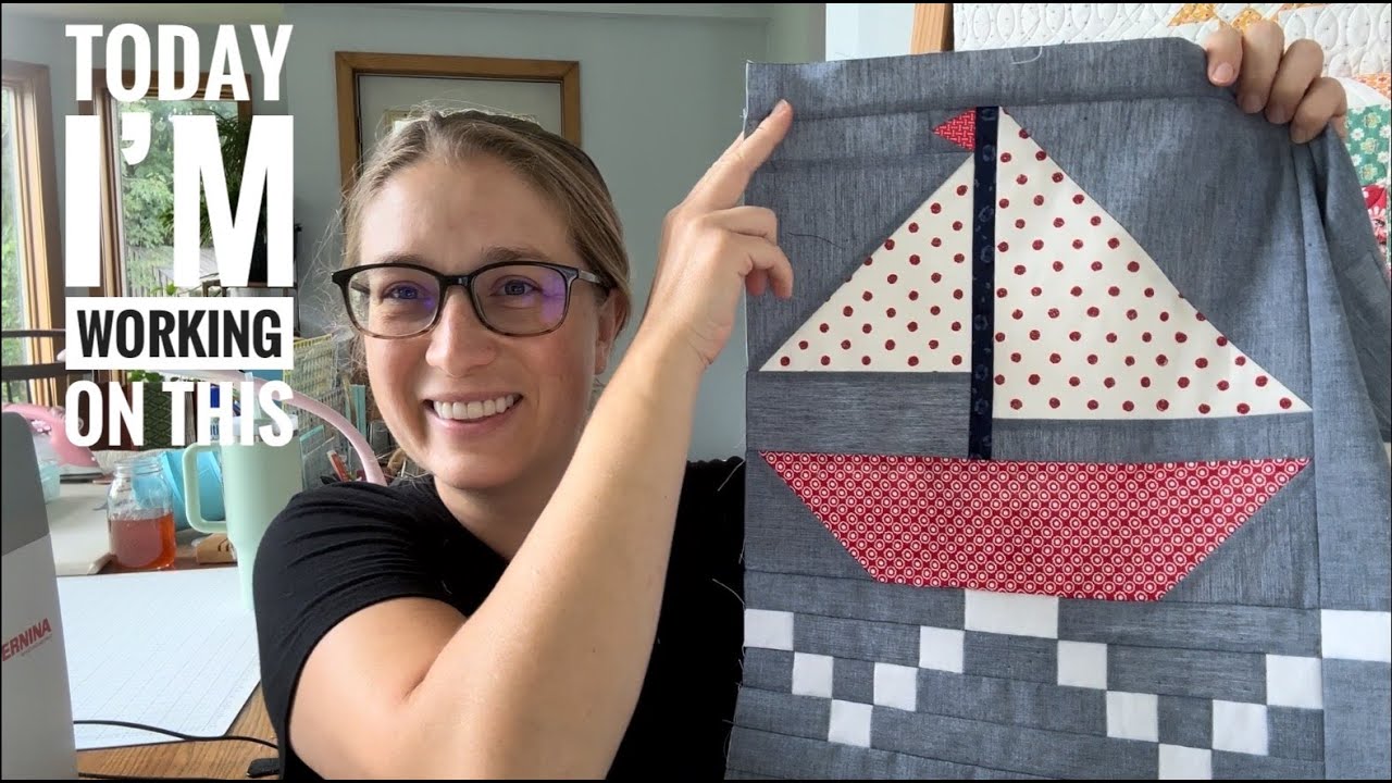 Today I'm working on the Open Ocean quilt- tips for chain piecing plus a detour- VLOG