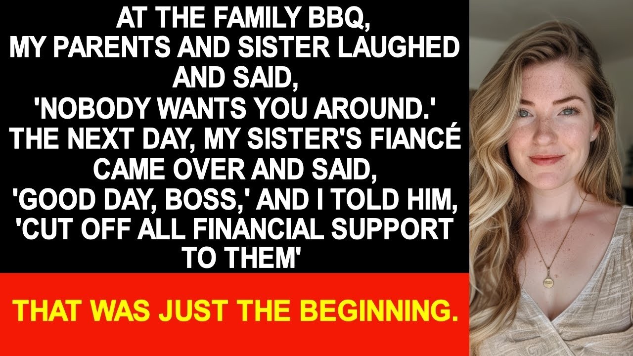 At the family BBQ, my parents and sister laughed and said, 'Nobody wants you around.' The next day…