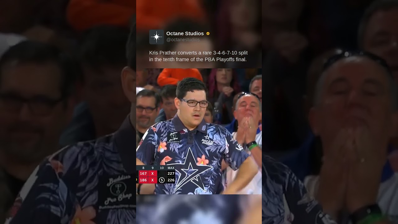 Kris Prather converts a rare 3-4-6-7-10 split in the tenth frame of the PBA Playoffs final.