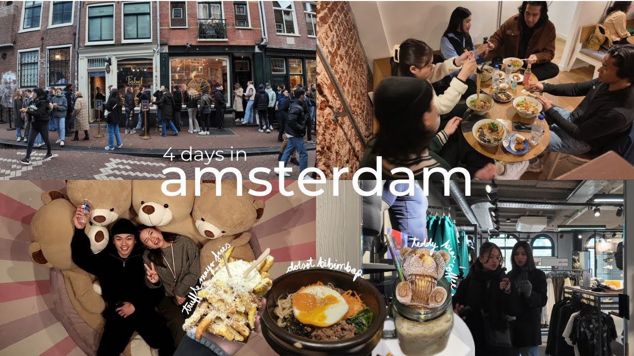 amsterdam vlog | exploring amsterdam, café, food, popular spots, friends