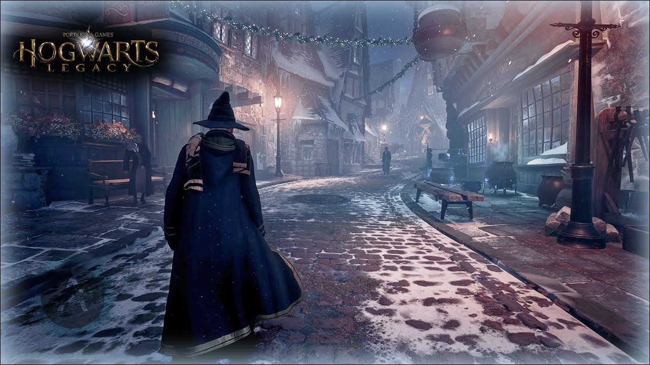 [4K] Relaxing Night Winter Walk to Hogsmeade | Heavy Snow Hufflepuff Common Room Ambience