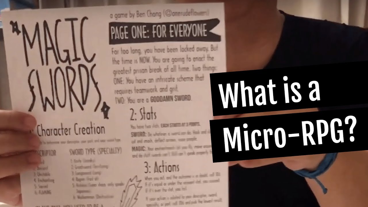 What is a Micro-RPG? | Role Over Play Dead