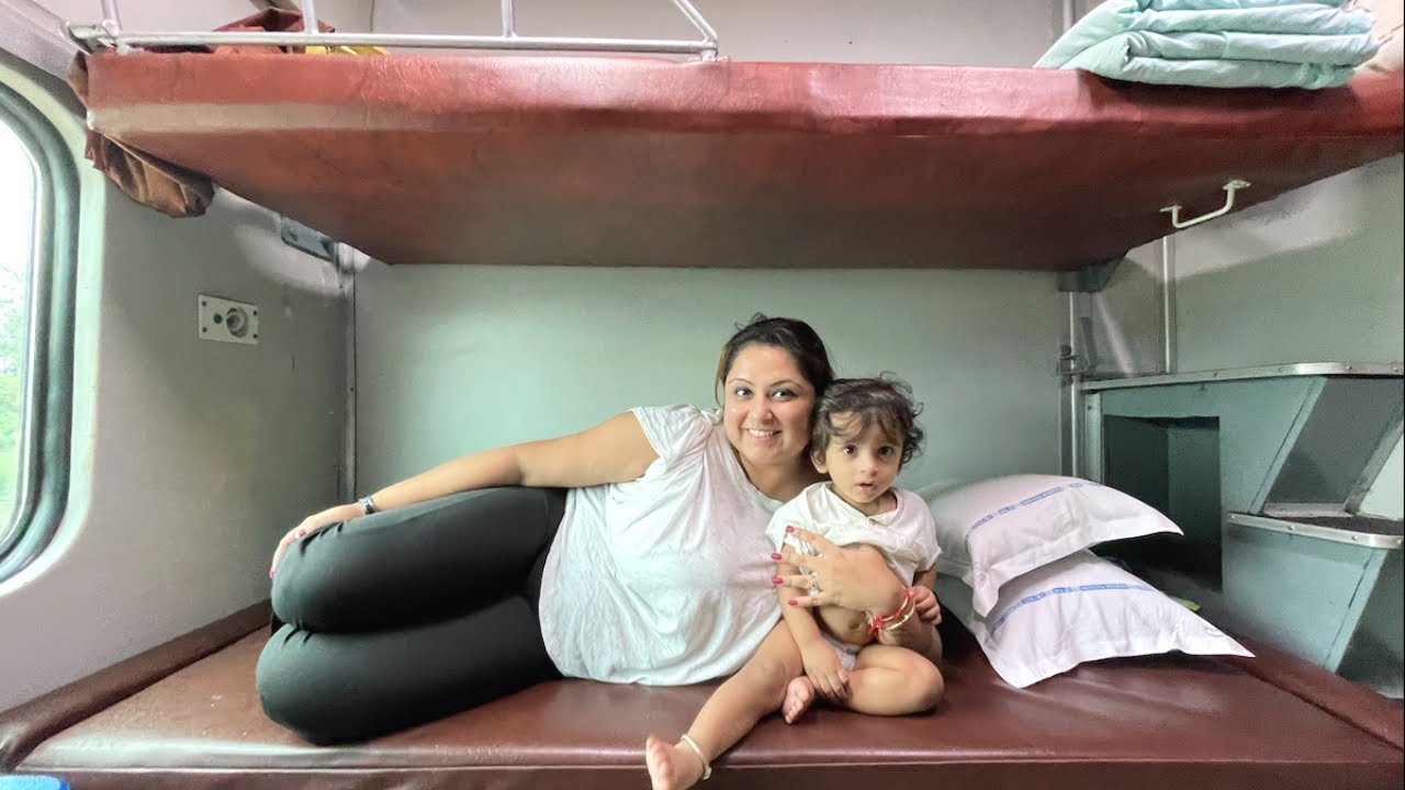 Our Magical AC First Class Journey With Simba 👶| Delhi Kolkata Rajdhani Express| 12302 Cabin & FOOD