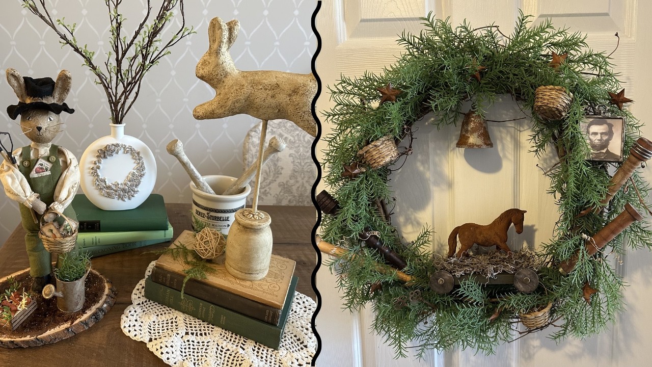 Making  A Wreath and Spring Bunnies!