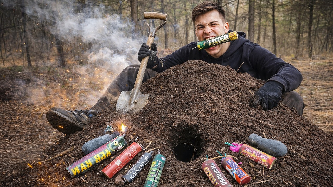 ✅🔥АРТИЛЛЕРИЯ В ПОЛЕ: Устроил подземный хаос из ПЕТАРД.💣 БОЛЬШИЕ БОМБОЧКИ НАКОРМИЛИ МЕНЯ ЗЕМЛЕЙ