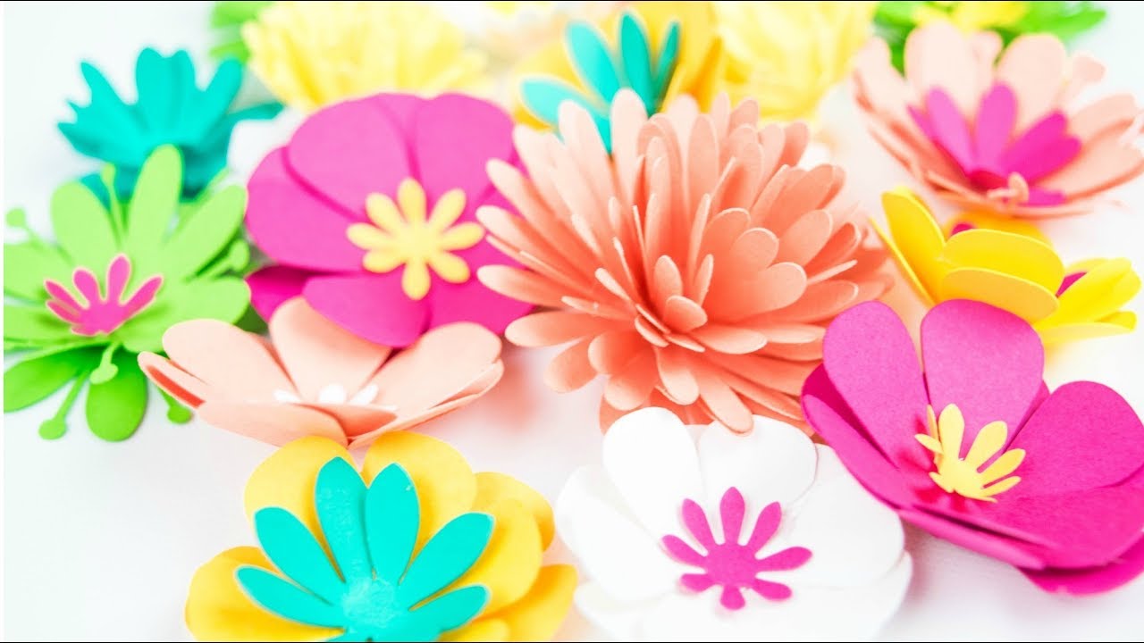 Mini Paper Flower Templates and Tutorial