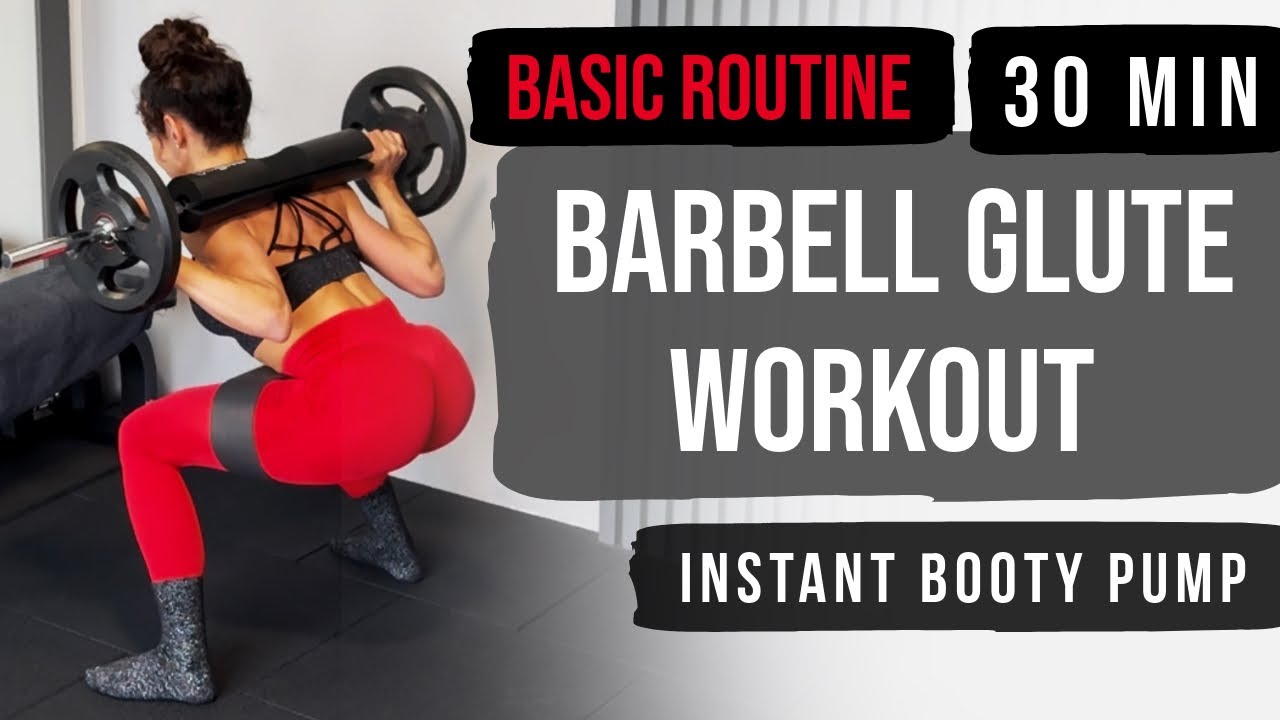 30-Minute Barbell Glute Workout | Grow Your Booty at Home 🍑
