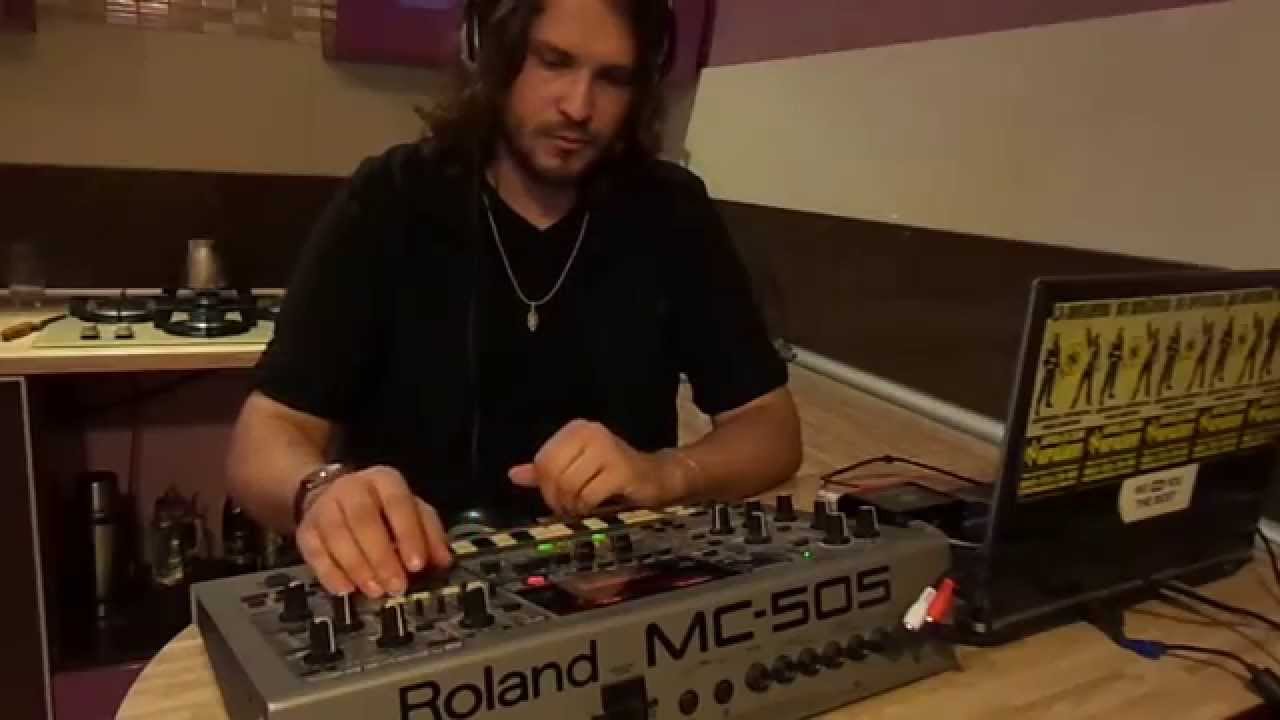 Working on a new Tech House track on Roland MC-505