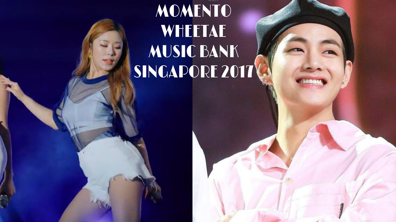 BTS V and MAMAMOO WHEE IN MOMENTO MUSIC BANK SINGAPORE 2017-wheetae