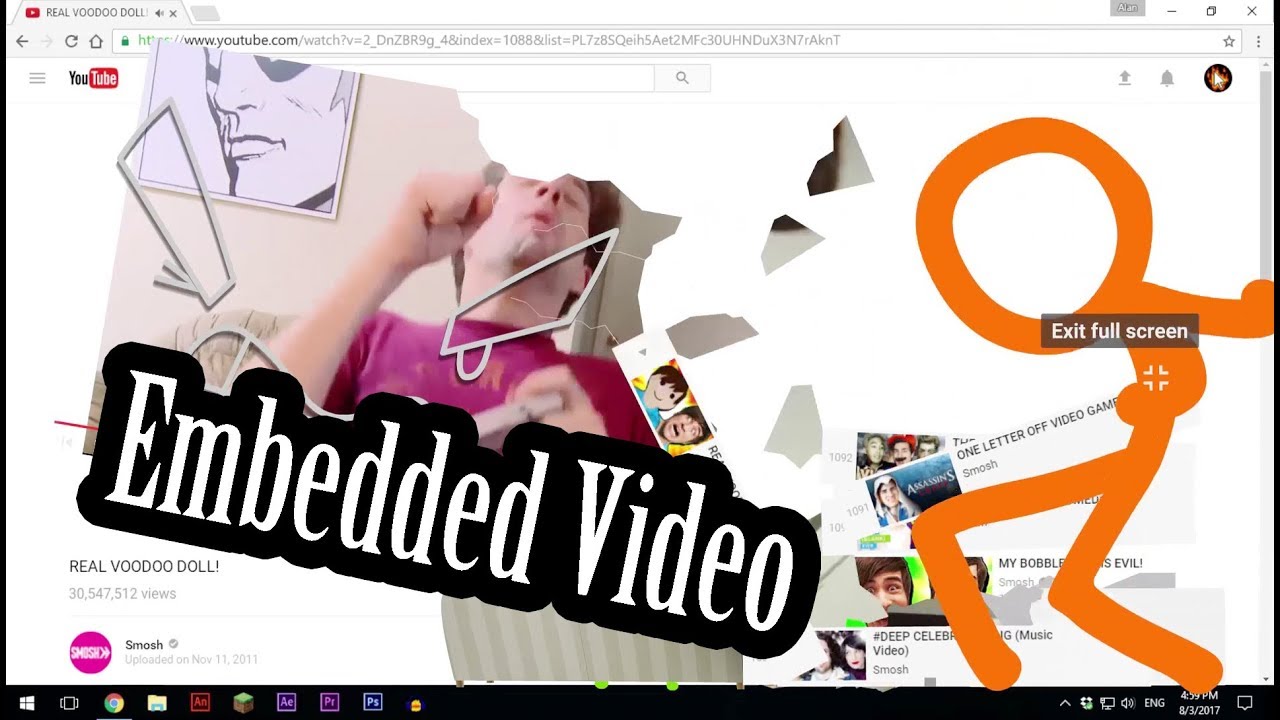 АЛАН БЕККЕР &mdash; Использование встроенного видео в Adobe Flash/Animate