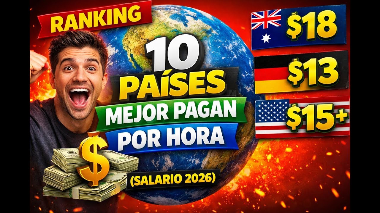 Ranking: Los 10 países que mejor pagan por hora a estudiantes internacionales (salario mínimo 2026)