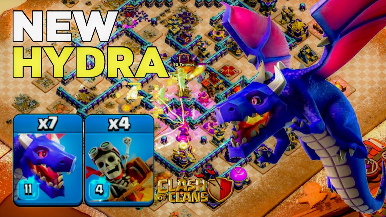 New TH16 S.A. Blimp Dragon + Dragon Rider Hydra Legend League Attacks!