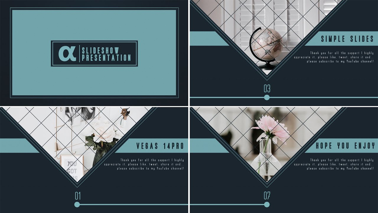 Free Vegas 14 pro Slideshow Template - Alfa Presentation