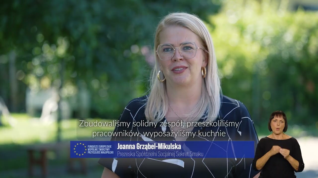 Wsparcie, które łączy. Fundusze Europejskie w Małopolsce, odc. 2  (audiodeskr.napisy, tłumacz PJM)