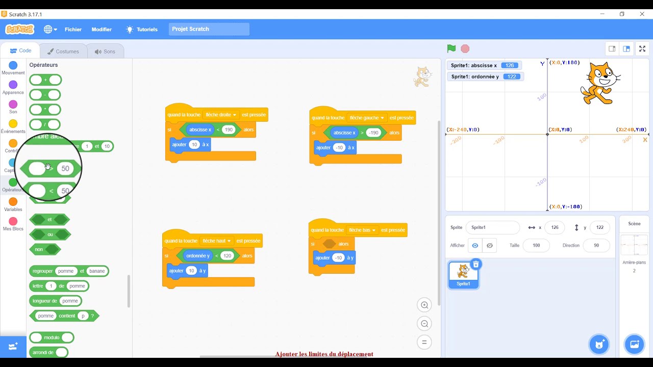 Apprendre Scratch Structure Conditionnelle 3/7