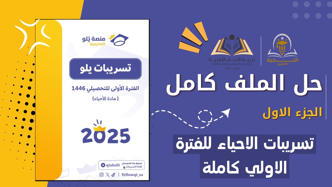 حل تسريبات يلو احياء الملف الكامل للفتره الاولي