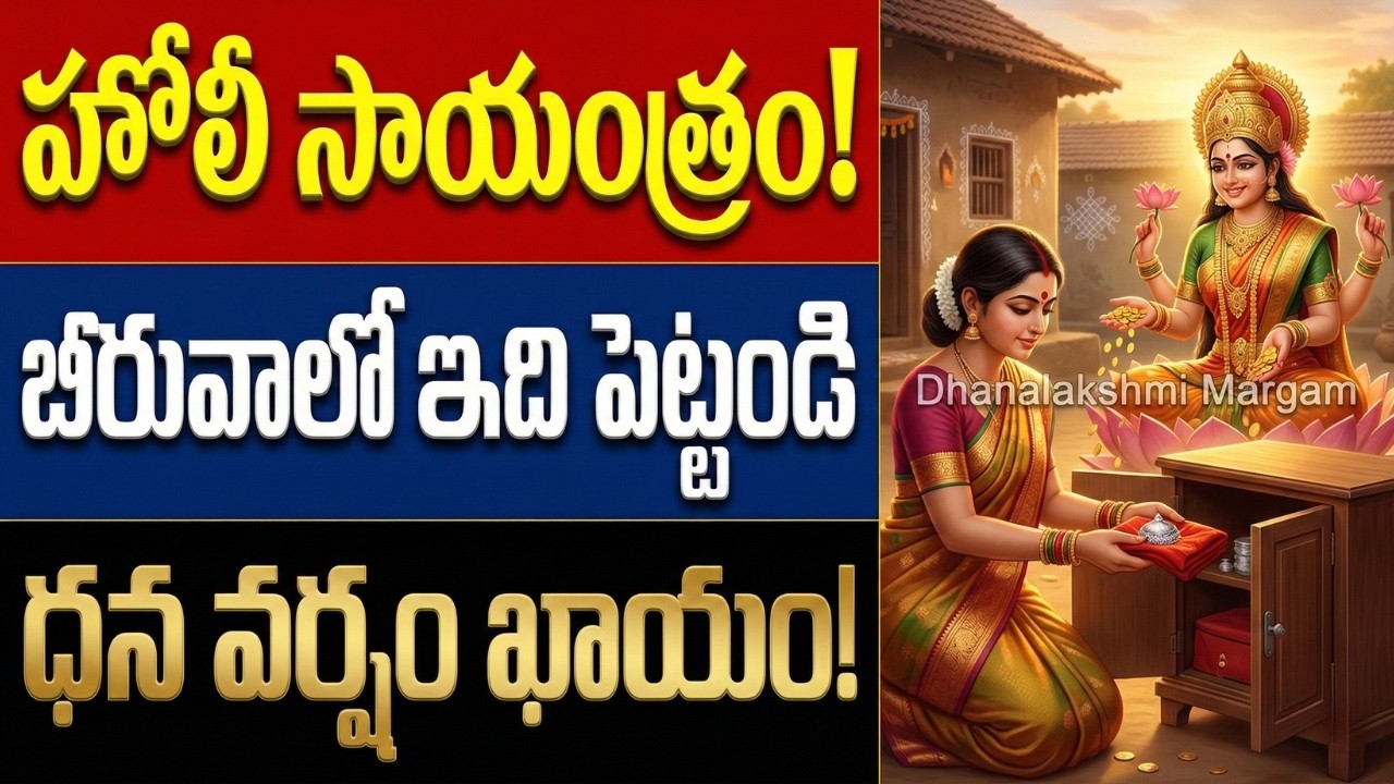 హోలీ రోజు సాయంత్రం బీరువాలో ఇది ఉంచండి! లక్ష్మీదేవి ఇల్లు వదిలి వెళ్ళదు || Secret Holi Ritual