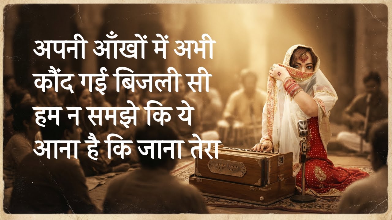 अपनी आँखों में अभी कौंद गई बिजली सी | 