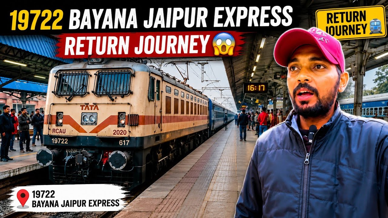 19722 Bayana Jaipur Express Return Journey 😱 Train Laga Track Se Utr jaygi  😨 