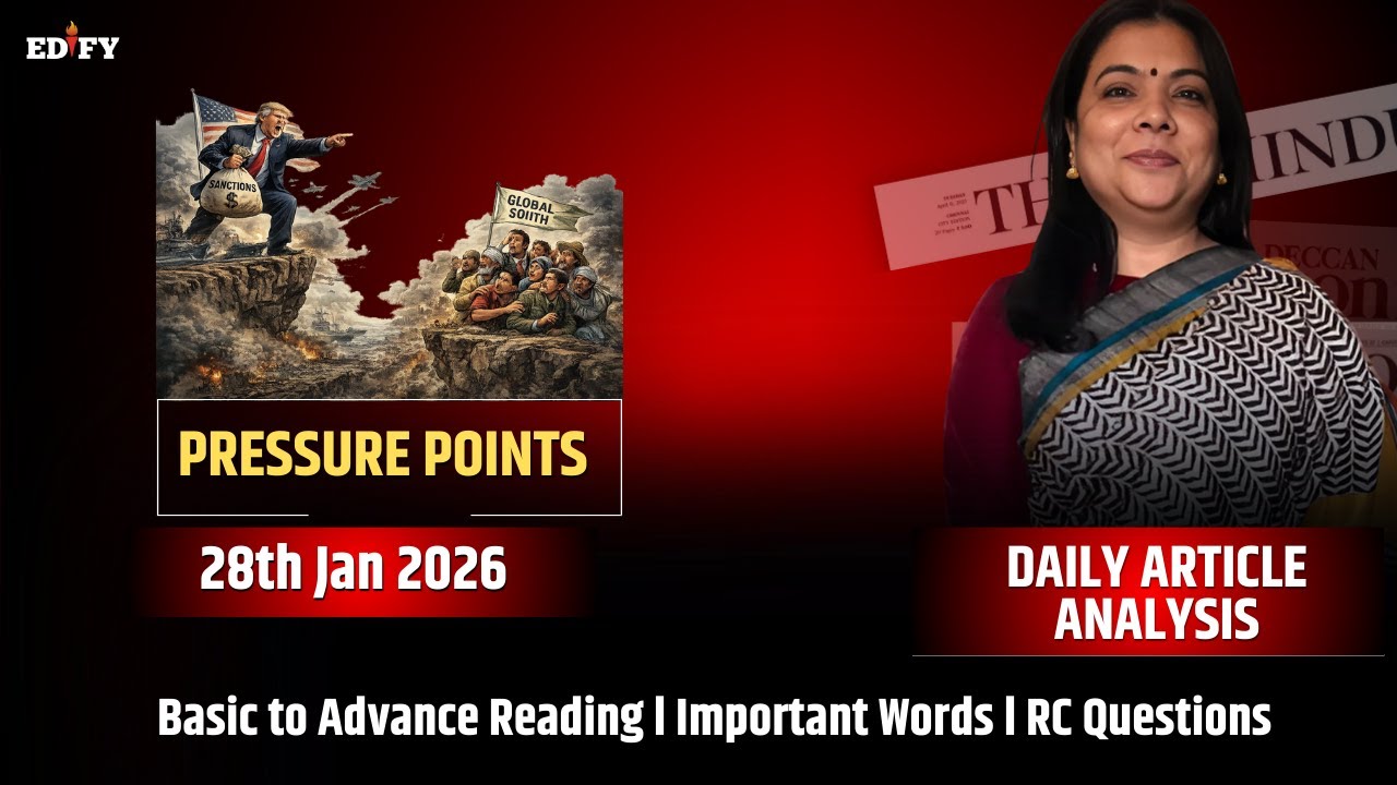 Pressure Points l 28th Jan 2026 l #thehinduanalysis #english #grammar #vocabulary #edifyenglishhub