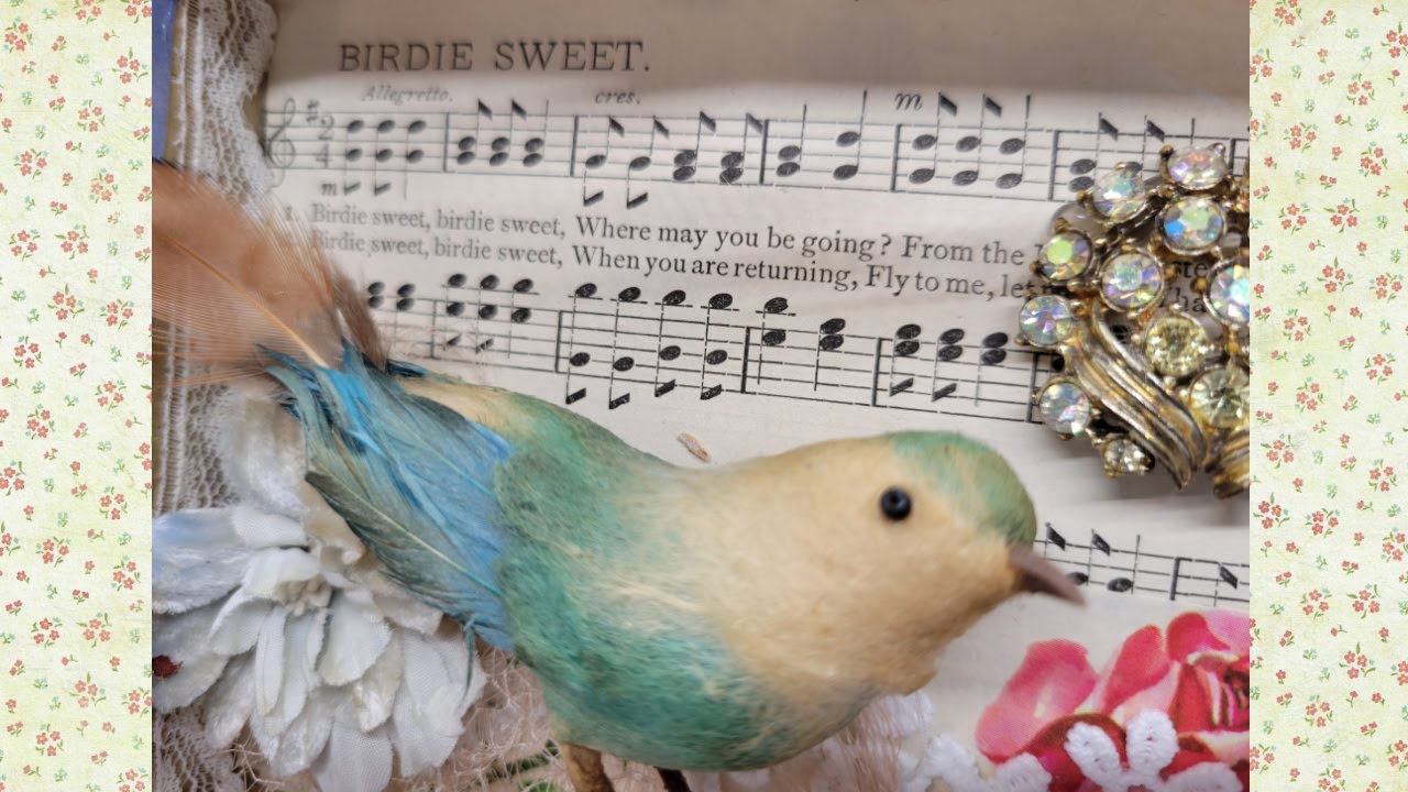How to make a Vintage Bird Shadow Box assemblage and ***GIVEAWAY CLOSED*** 