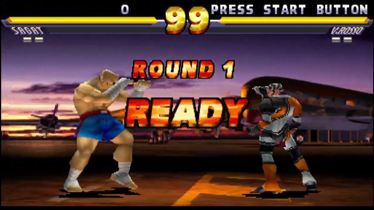 Street Fighter EX2 plus - Sagat arcade mode