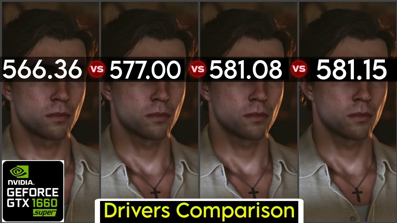 Nvidia Drivers (V 566.36 vs V 577.00 vs V 581.08 vs V 581.15) - Test In 6 Games - GTX 1660 Super