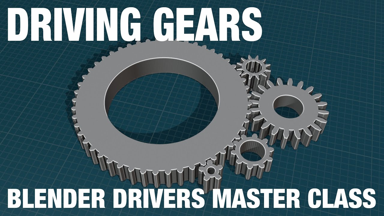 Smaller Gear Rotating Around A Bigger Gear | Blender Drivers Master Class