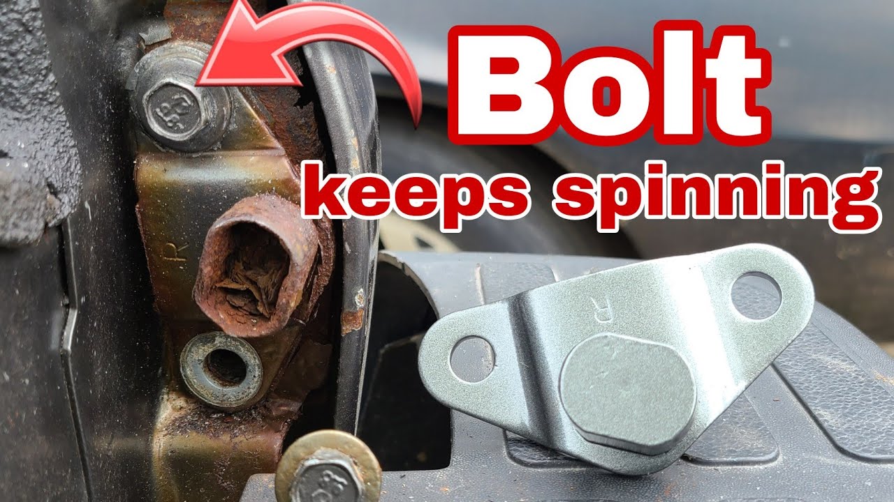 Chevy tailgate hinge bolt keeps spinning.