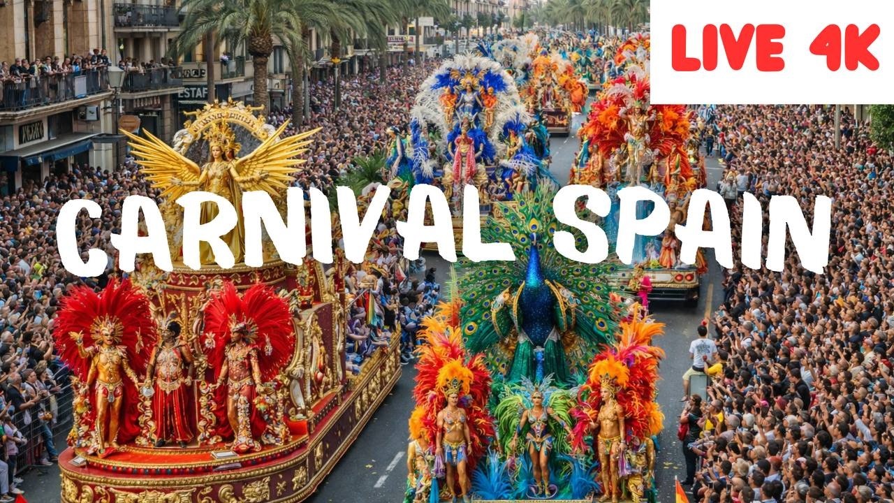 Spain Carnival 2026 🇪🇸 Mexican Vibes, Costumes & Festival Platforms | Puerto Cruz Street Live Cam
