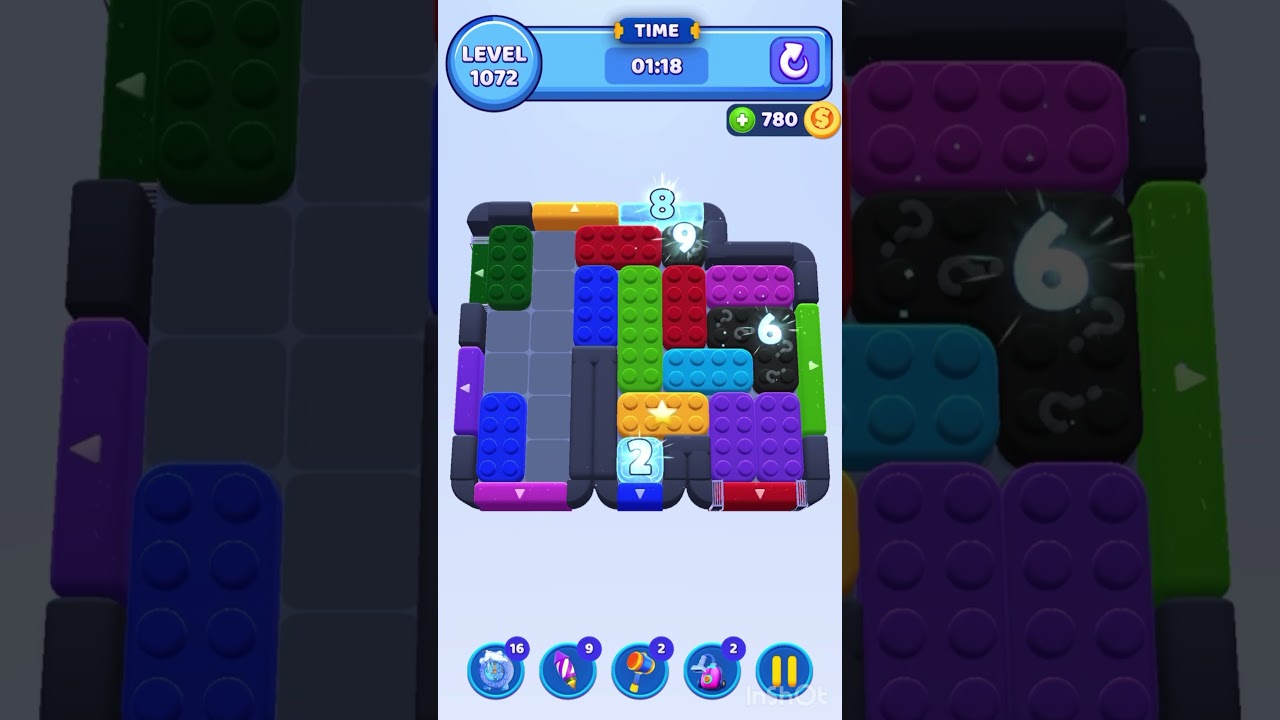 Color Block Jam Level 1072 &ndash; Full Puzzle Solution (No Boosters)
