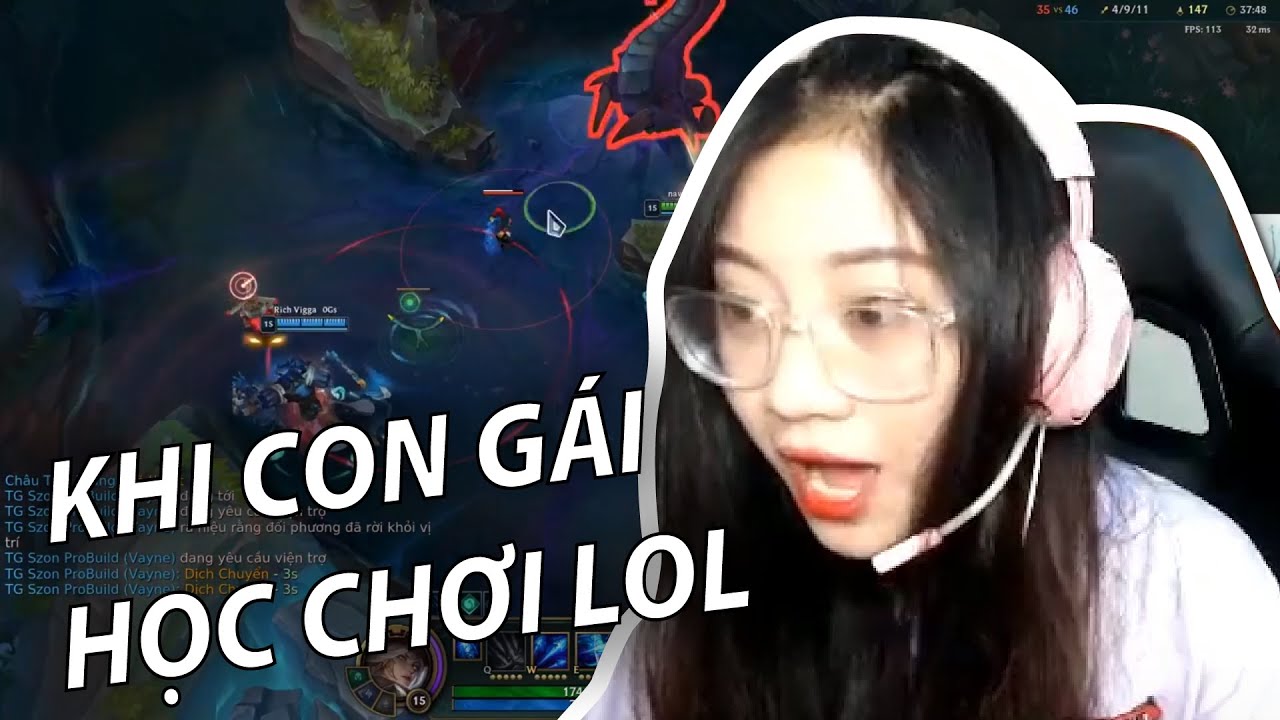KHI CON GÁI HỌC CHƠI LOL l Highlight Nắng và những pha ulti mù mắt