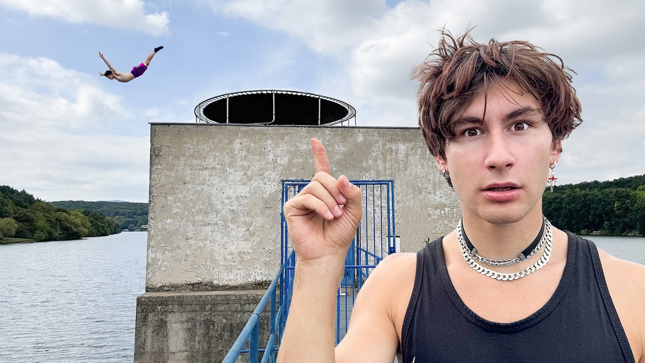 SALT&Aacute; Z TRAMPOL&Iacute;NY NA STRECHE!!
