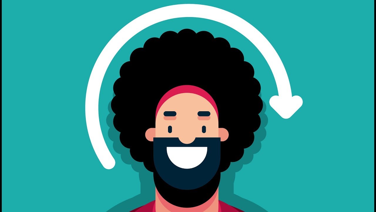 Duplicate Objects Around a Circle in Adobe Illustrator ( Flat Design Character with Afro Hair )