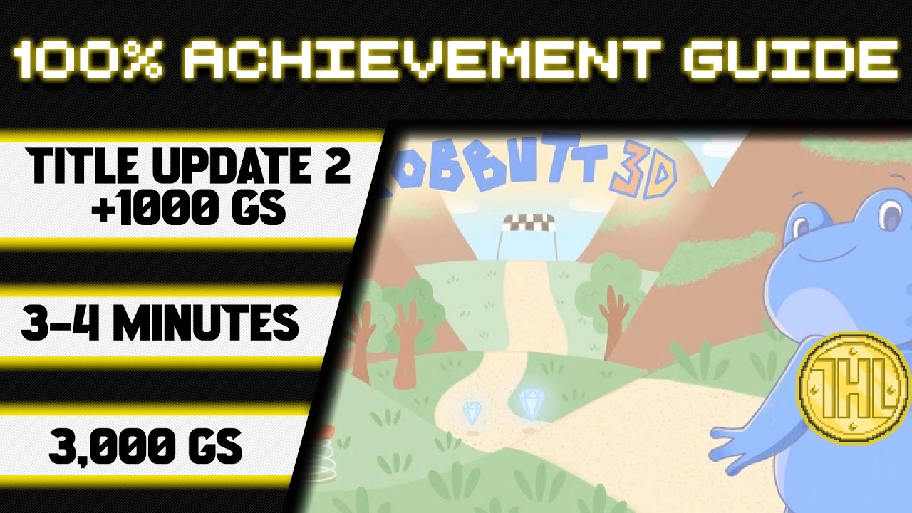 Frobbutt 3D Title Update 2 100% Achievement Walkthrough * 1000GS in 3-4 Minutes *
