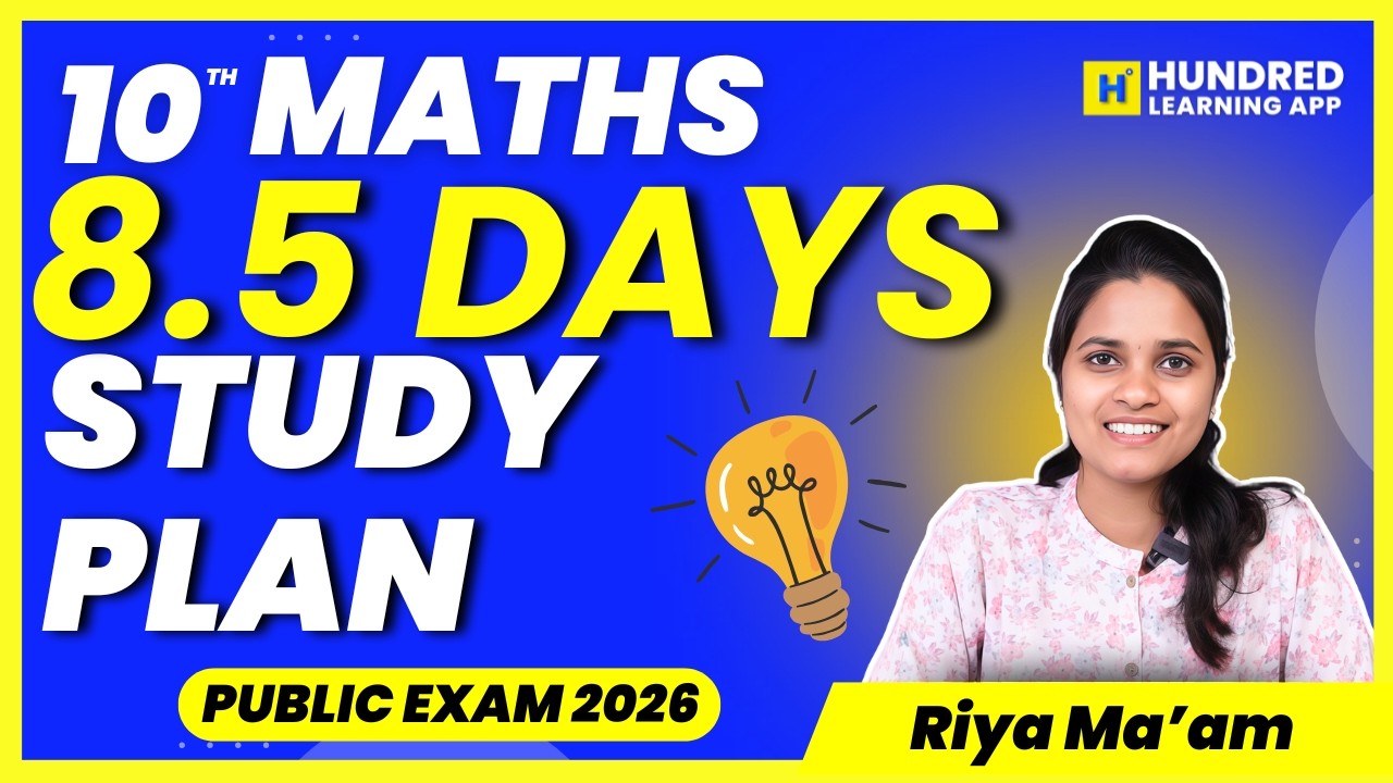 10th maths 8.5 Days study plan public exam 2026 #publicexam2026 #10th