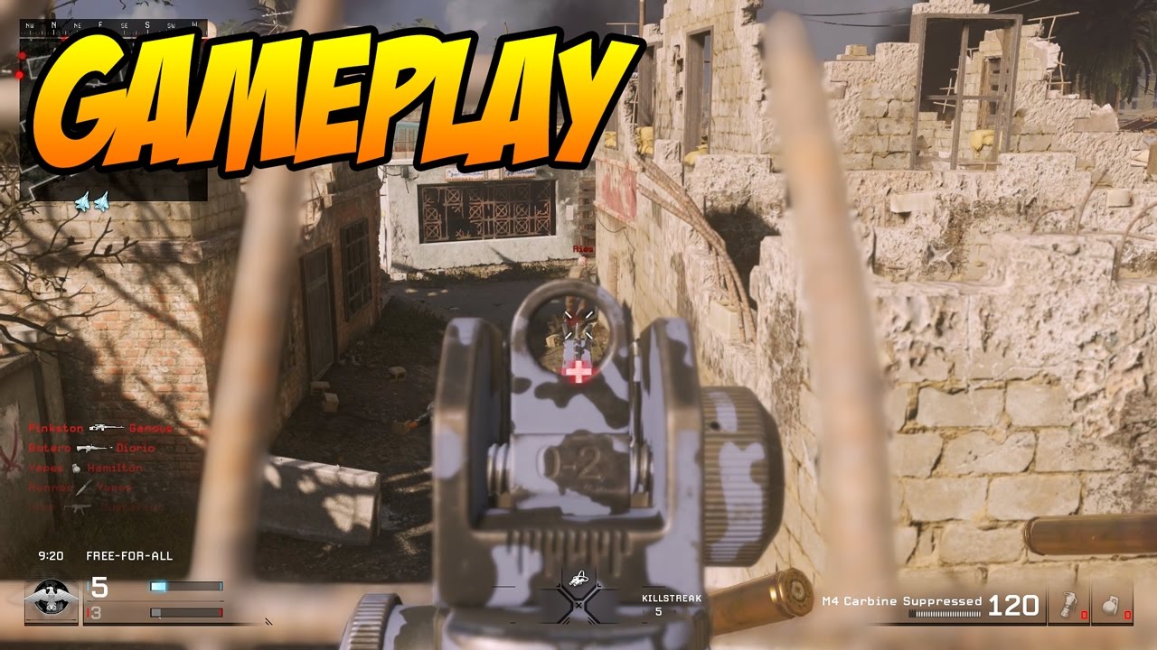 Modern Warfare Remastered - M4 SILENCER MULTIPLAYER GAMEPLAY ON AMBUSH! (COD4 Remastered Gameplay)