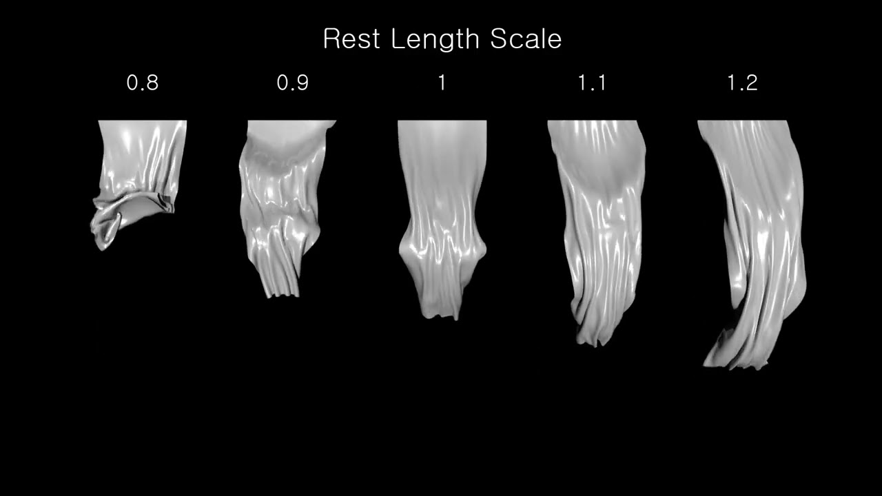 [Maya] nCloth - Dynamic Properties comparison.
