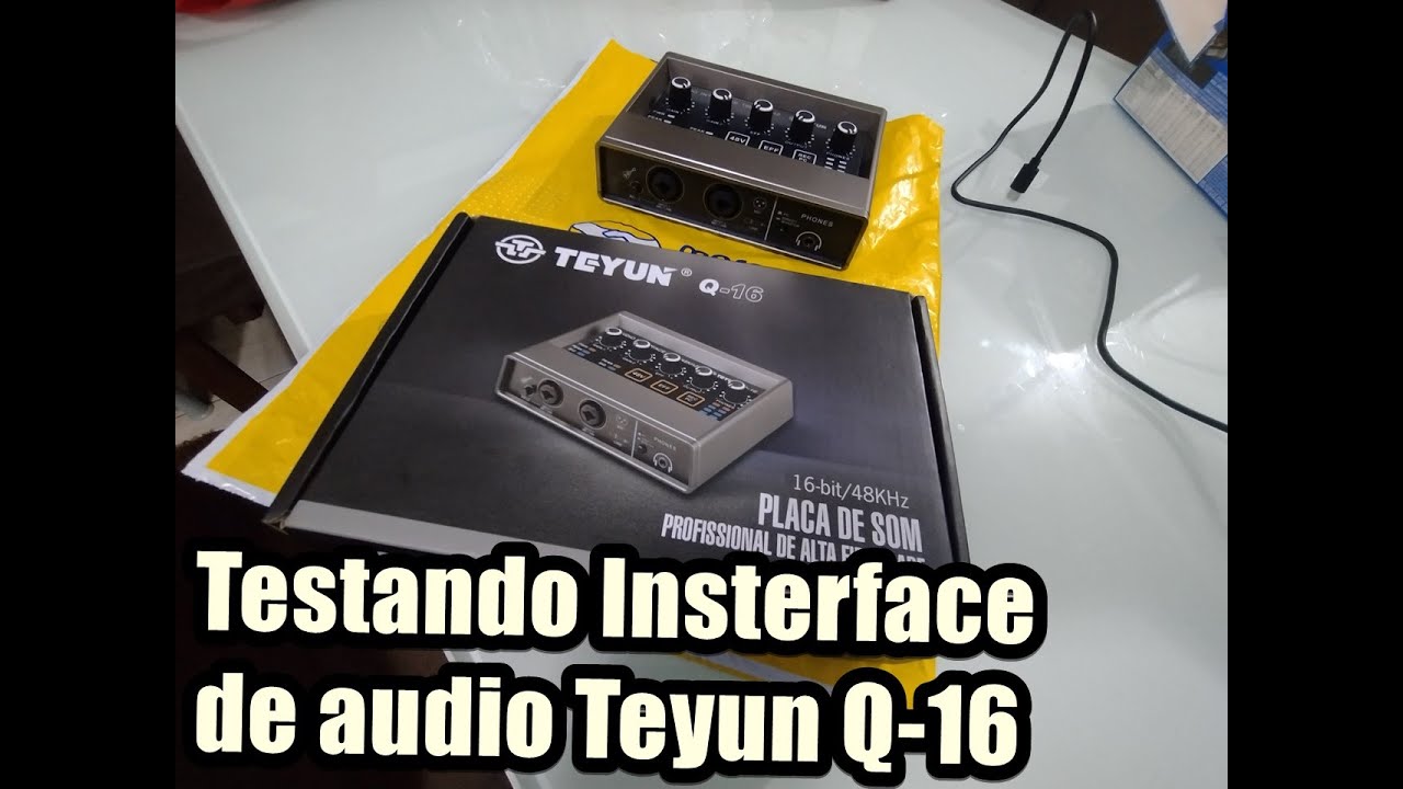 Teyun Q-16 Interface para gravação de áudio no PC ou Smartfone