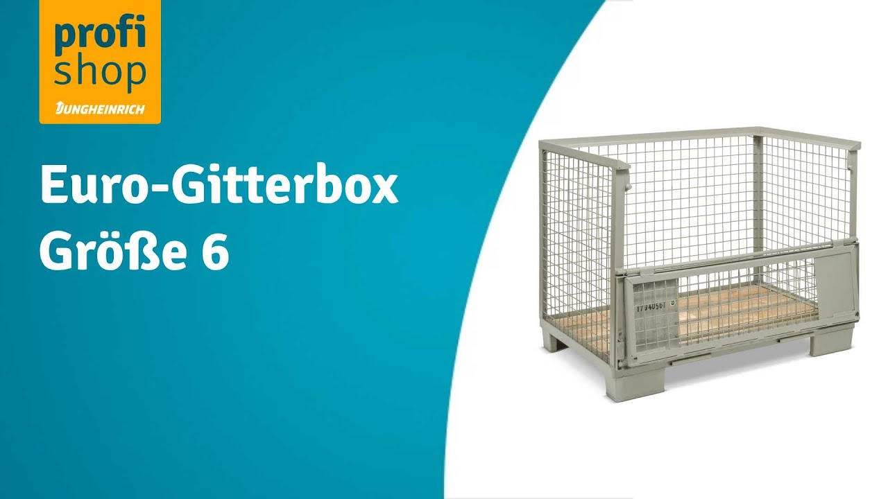 Euro-Gitterbox, 2 Klappen an einer Längswand