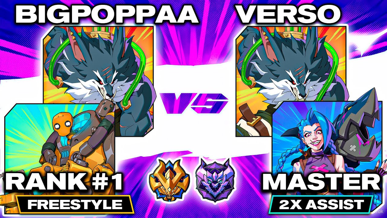 2XKO ▰ Bigpoppaa (#1) 🐺🤖 Warwick/Blitzcrank vs Verso 🐺🚀 Warwick/Jinx ▰ Pro Level Replays