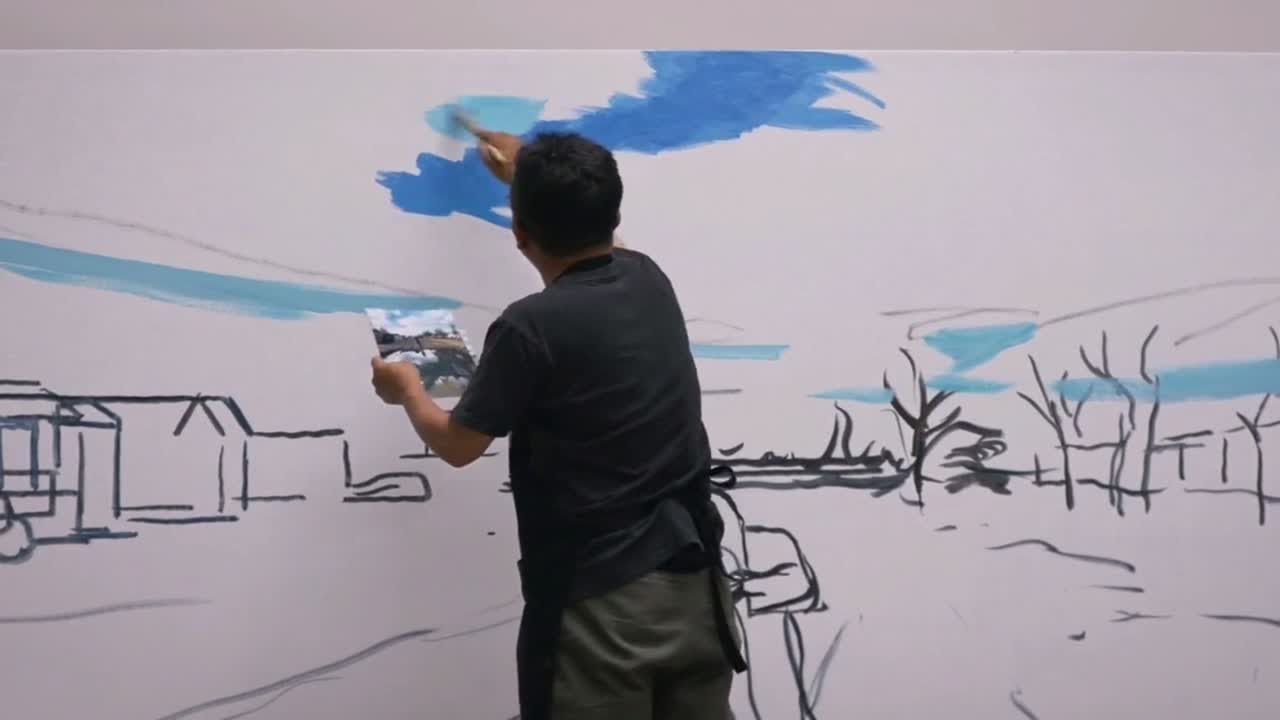 中央美术学院油画系教授著名油画家刘小东美墨边境艺术作品纪录片