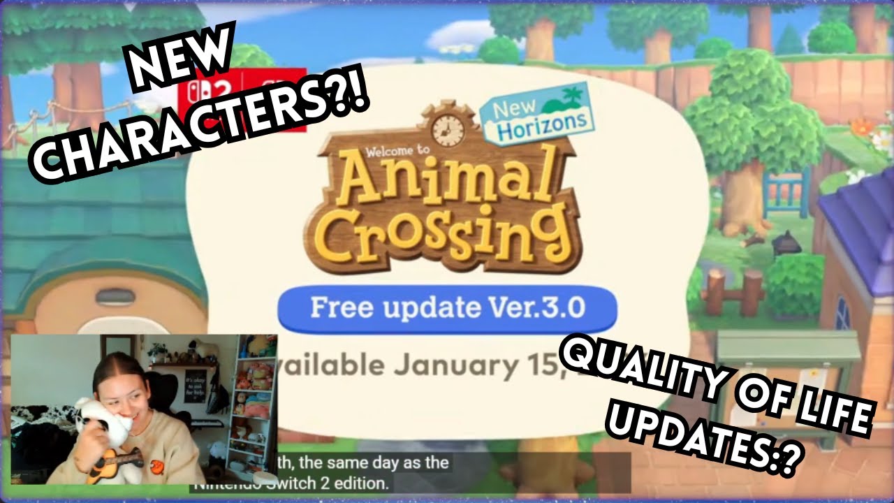 UPDATE COMING FOR ANIMAL CROSSING NEW HORIZONS (reaction)