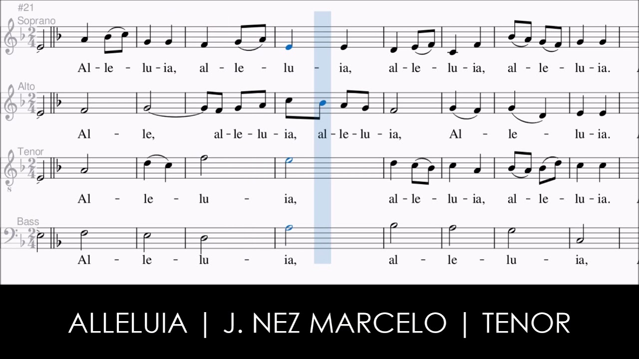 Alleluia | 5th Gospel | J. Nez Marcelo | Tenor