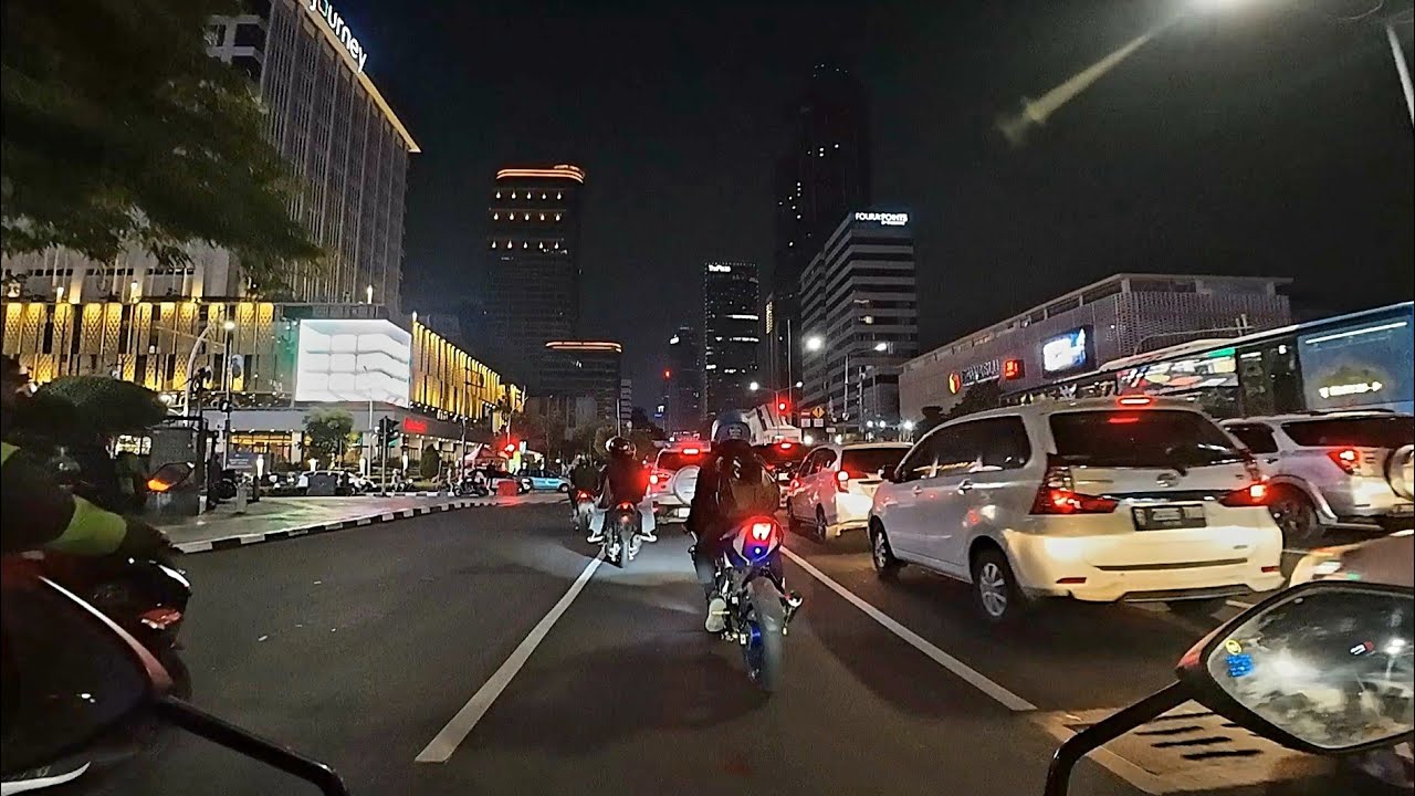 Keliling Jakarta Malam Hari | Jakarta Night City Light | Motovlog