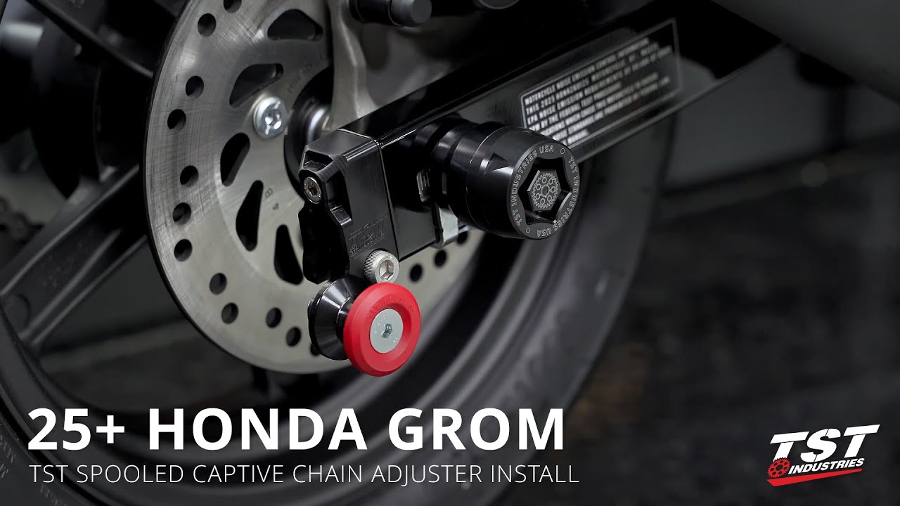 How to Install TST Captive Chain Adjusters and Spool on 2025+ Honda Grom by TST Industries