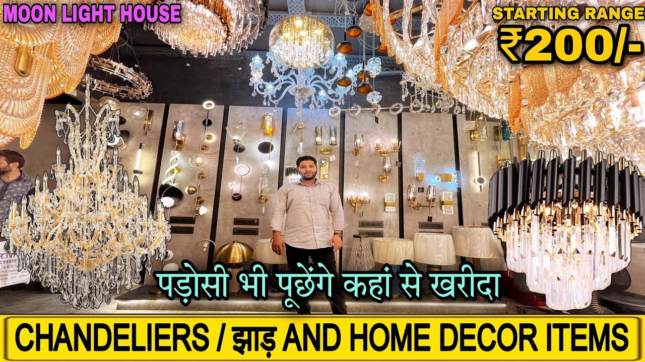 Cheapest Chandelier And Ceiling LED lights Retail and Wholesale / jhumar wholesale market in Delhi