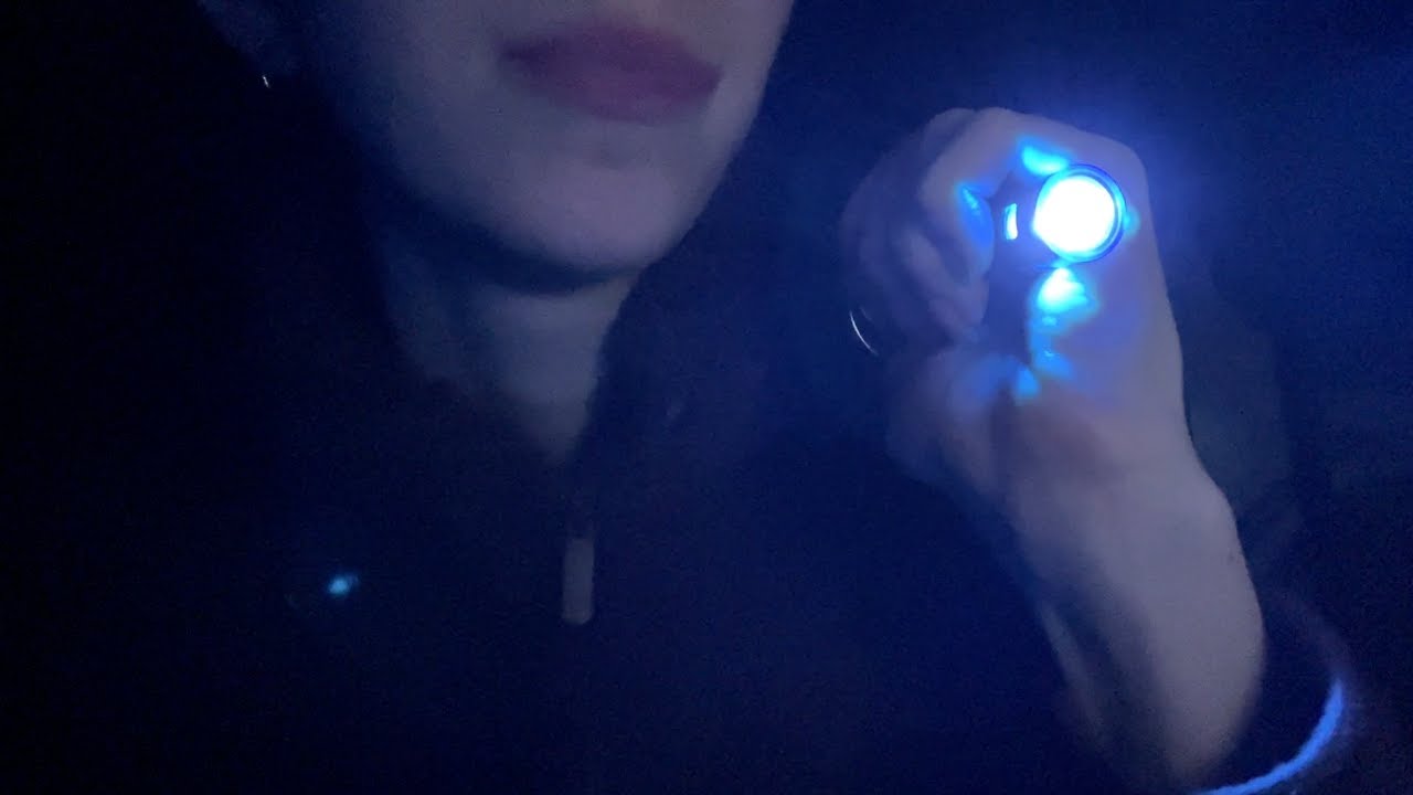 asmr eye test in the dark (follow the light, eyes closed, blinking)
