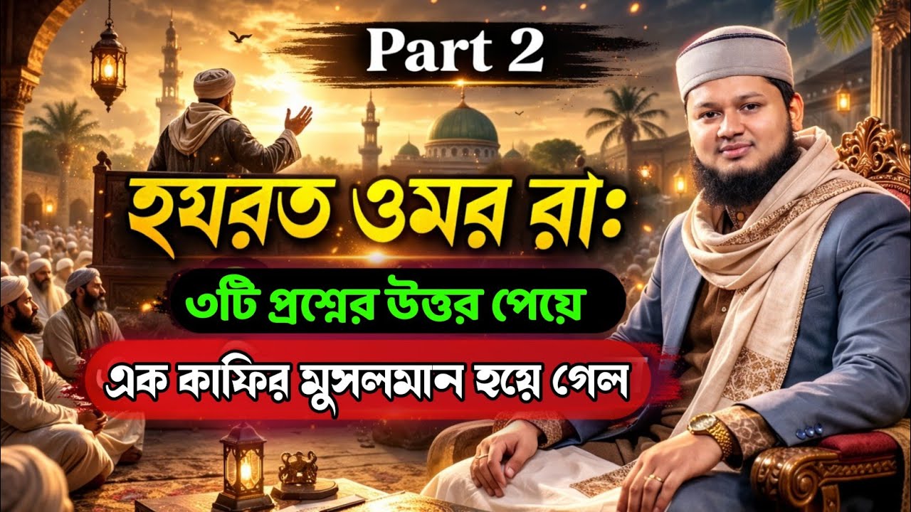 হযরত ওমর রা: এর কাছে থেকে যেভাবে এক ইহুদি মুসলমান হয়ে গেলেন। part 2। জুনায়েদ আল হাবিব কুমিল্লা।