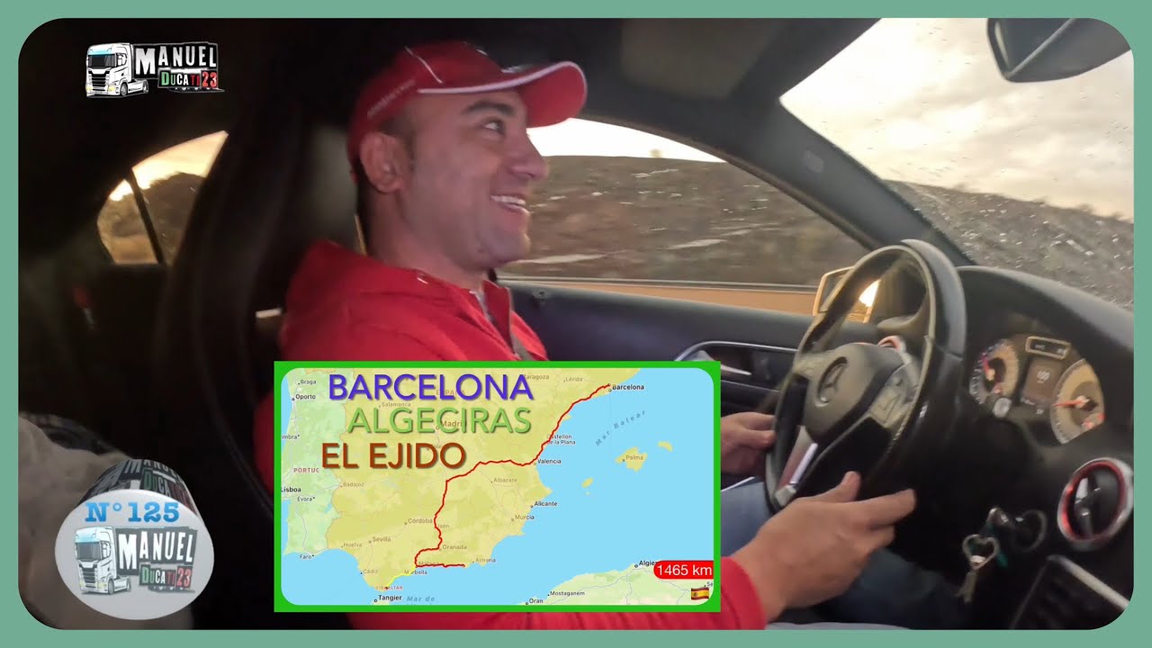 Viaje de BARCELONA la costa dorada a ALGECIRAS  costa de la luz y el EJIDO costa de Almería.
